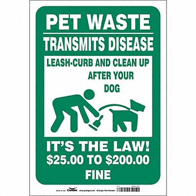 CONDOR 485L29 Safety Sign 10 in x 7 in Vinyl