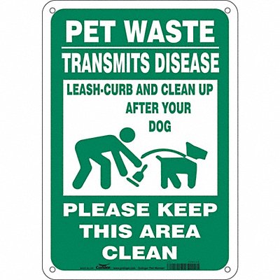 CONDOR 485L32 Safety Sign 10 in x 7 in Aluminum
