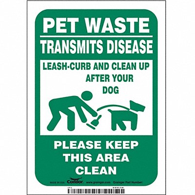 CONDOR 485L38 Safety Sign 7 in x 5 in Vinyl