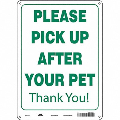 CONDOR 485L52 Safety Sign 14 in x 10 in Aluminum