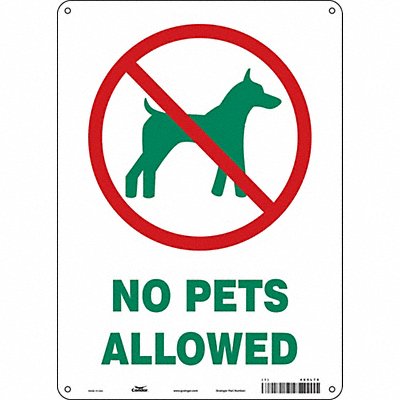 CONDOR 485L70 Safety Sign 14 in x 10 in Aluminum