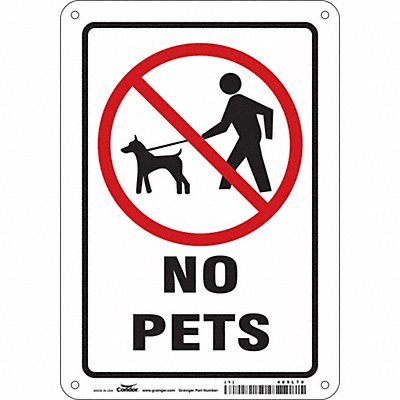 CONDOR 485L79 Safety Sign 10 in x 7 in Aluminum