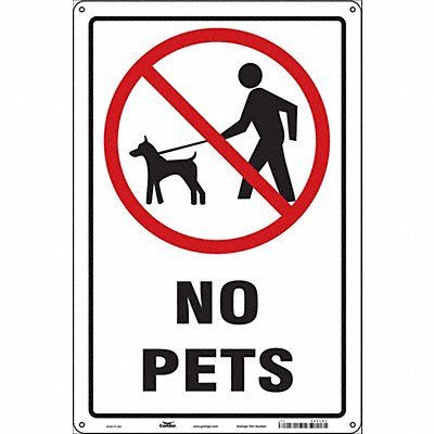 CONDOR 485L81 Safety Sign 18 in x 12 in Aluminum