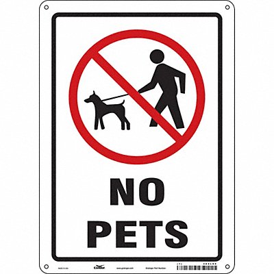 CONDOR 485L86 Safety Sign 14 in x 10 in Vinyl