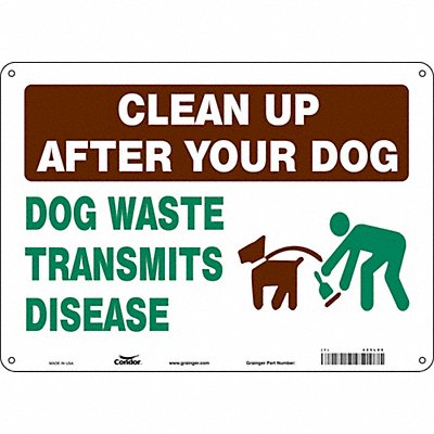 CONDOR 485L95 Safety Sign 10 in x 14 in Aluminum