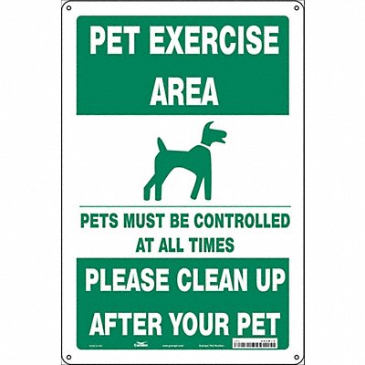 CONDOR 485M12 Safety Sign 18 in x 12 in Aluminum