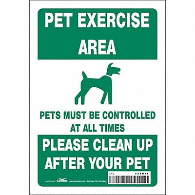 CONDOR 485M16 Safety Sign 10 in x 7 in Vinyl