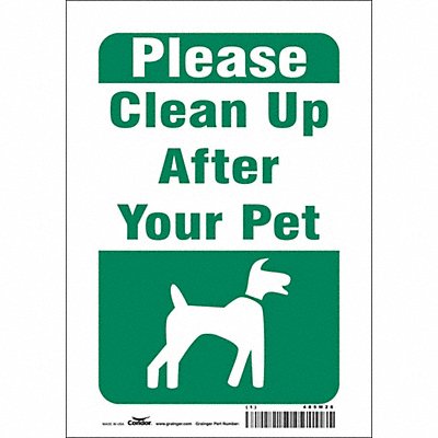 CONDOR 485M26 Safety Sign 10 in x 7 in Vinyl