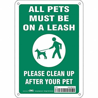 CONDOR 485M29 Safety Sign 10 in x 7 in Aluminum
