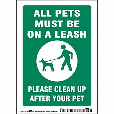 CONDOR 485M35 Safety Sign 7 in x 5 in Vinyl