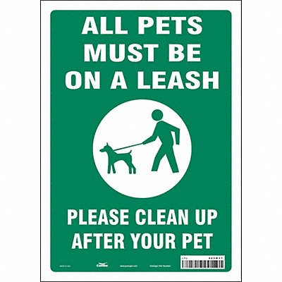 CONDOR 485M37 Safety Sign 14 in x 10 in Vinyl