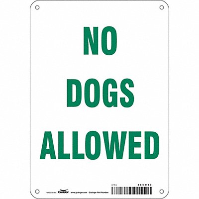 CONDOR 485M43 Safety Sign 10 in x 7 in Vinyl