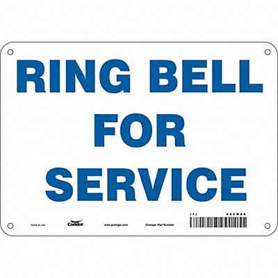 CONDOR 485M86 J9841 Safety Sign 7 in x 10 in Aluminum