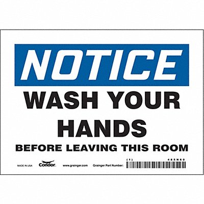 CONDOR 485N60 Safety Sign 5 in x 7 in Vinyl