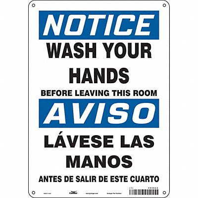 CONDOR 485N64 Safety Sign 14 in x 10 in Aluminum