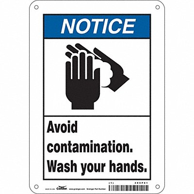 CONDOR 485P01 Safety Sign 10 in x 7 in Aluminum