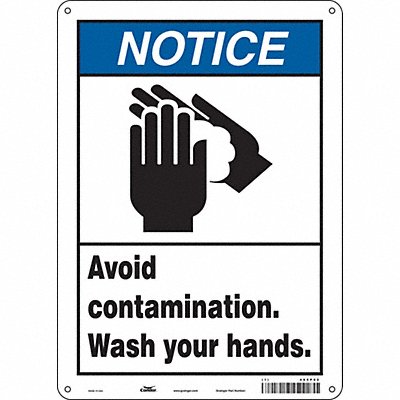 CONDOR 485P02 Safety Sign 14 in x 10 in Aluminum