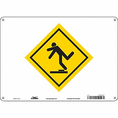 CONDOR 485P67 Safety Sign 10 in x 14 in Aluminum
