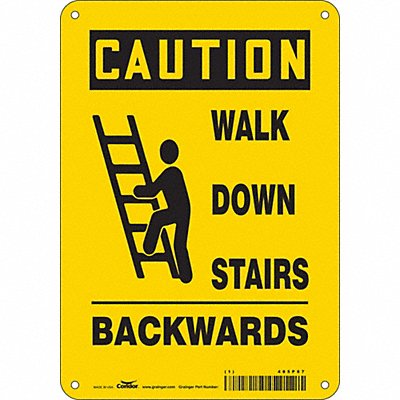 CONDOR 485P87 Safety Sign 10 inx7 in Aluminum