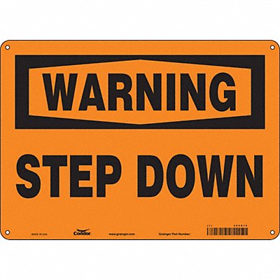 CONDOR 485R16 Safety Sign 10 in x 14 in Aluminum