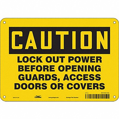 CONDOR 485X02 Safety Sign 7 inx10 in Polyethylene