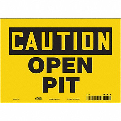 CONDOR 485X26 Safety Sign 7 in x 10 in Vinyl