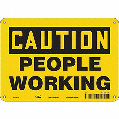 CONDOR 485X30 Safety Sign 7 inx10 in Polyethylene