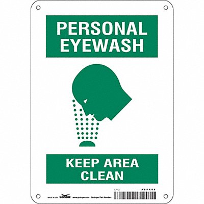 CONDOR 485X98 Safety Sign 10 in x 7 in Polyethylene