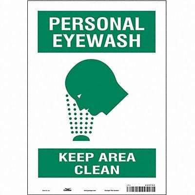 CONDOR 485Y02 Safety Sign 14 in x 10 in Vinyl
