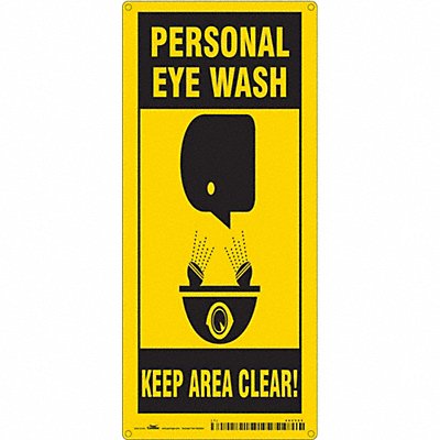CONDOR 485Y05 Safety Sign 18 in x 8 in Aluminum
