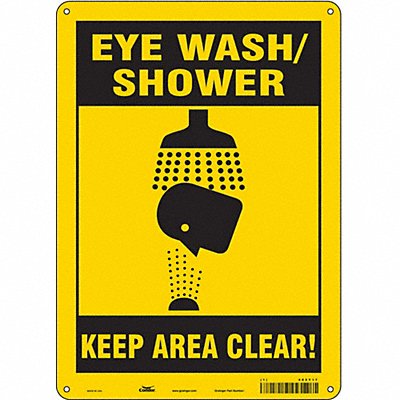CONDOR 485Y17 Safety Sign 14 in x 10 in Aluminum
