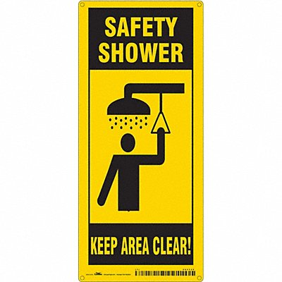 CONDOR 485Y26 Safety Sign 18 in x 8 in Aluminum