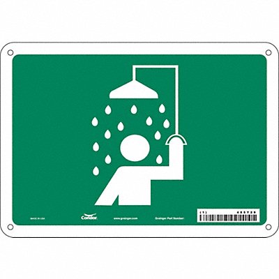 CONDOR 485Y29 Safety Sign 7 in x 10 in Aluminum