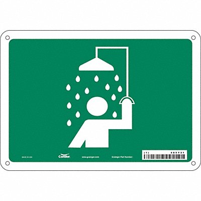 CONDOR 485Y31 Safety Sign 7 in x 10 in Polyethylene