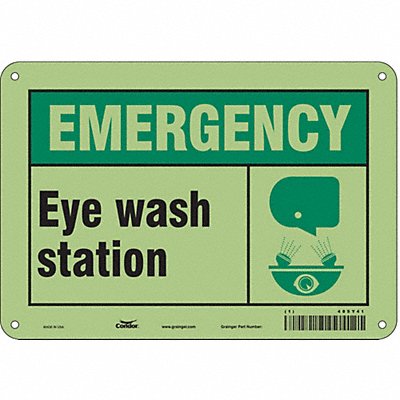 CONDOR 485Y41 Safety Sign 7 inx10 in Polyethylene