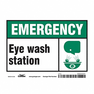 CONDOR 485Y47 Safety Sign 5 in x 7 in Vinyl