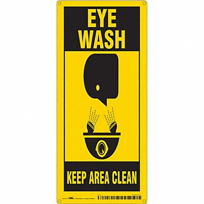 CONDOR 485Y74 Safety Sign 18 in x 8 in Polyethylene