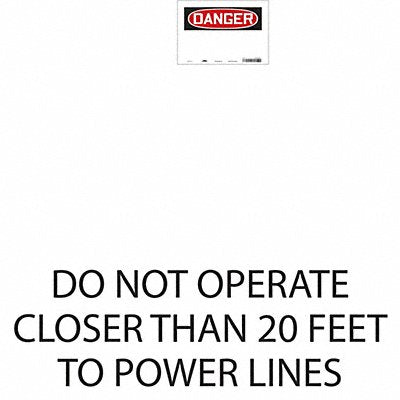 CONDOR 485Y87 Safety Sign 7 in x 10 in Vinyl