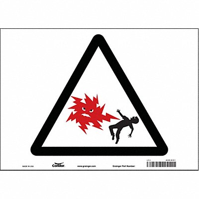 CONDOR 485Z01 Safety Sign 10 in x 14 in Vinyl
