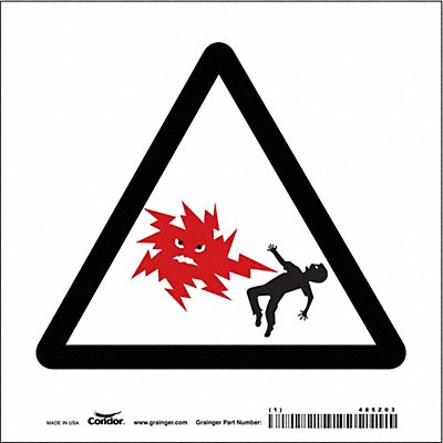 CONDOR 485Z03 Safety Sign 7 in x 7 in Vinyl