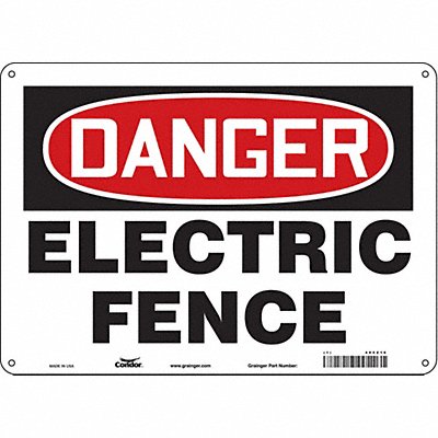 CONDOR 485Z16 Safety Sign 10 inx14 in Polyethylene