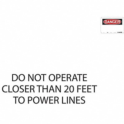 CONDOR 485Z19 Safety Sign 7 in x 10 in Polyethylene