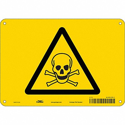 CONDOR 485Z91 Safety Sign 7 in x 10 in Polyethylene