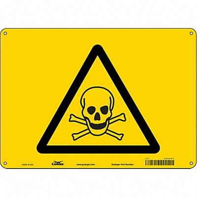 CONDOR 485Z93 Safety Sign 10 in x 14 in Polyethylene