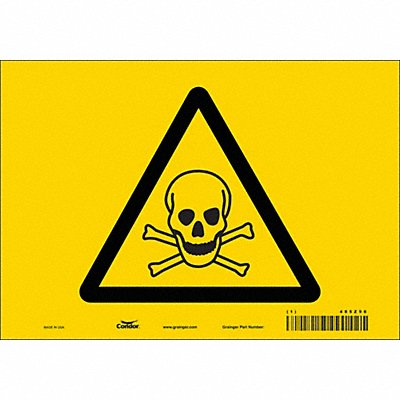 CONDOR 485Z96 Safety Sign 10 inx14 in Vinyl