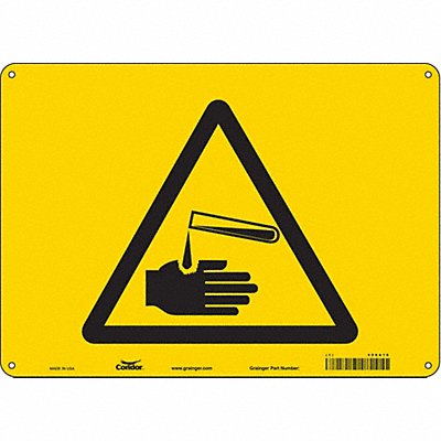 CONDOR 486A10 Safety Sign 10 inx14 in Aluminum