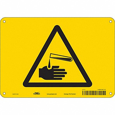 CONDOR 486A13 Safety Sign 7 inx10 in Polyethylene