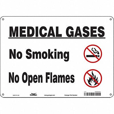 CONDOR 486A22 J8166 Safety Sign 10 inx14 in Polyethylene