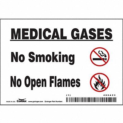 CONDOR 486A23 J8166 Safety Sign 3 1/2 inx5 in Vinyl