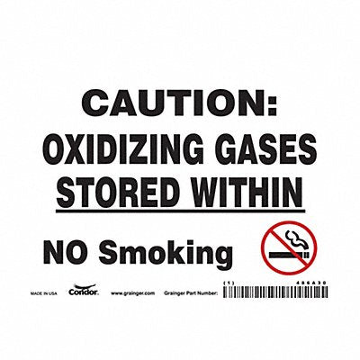 CONDOR 486A30 Safety Sign 5 inx7 in Vinyl